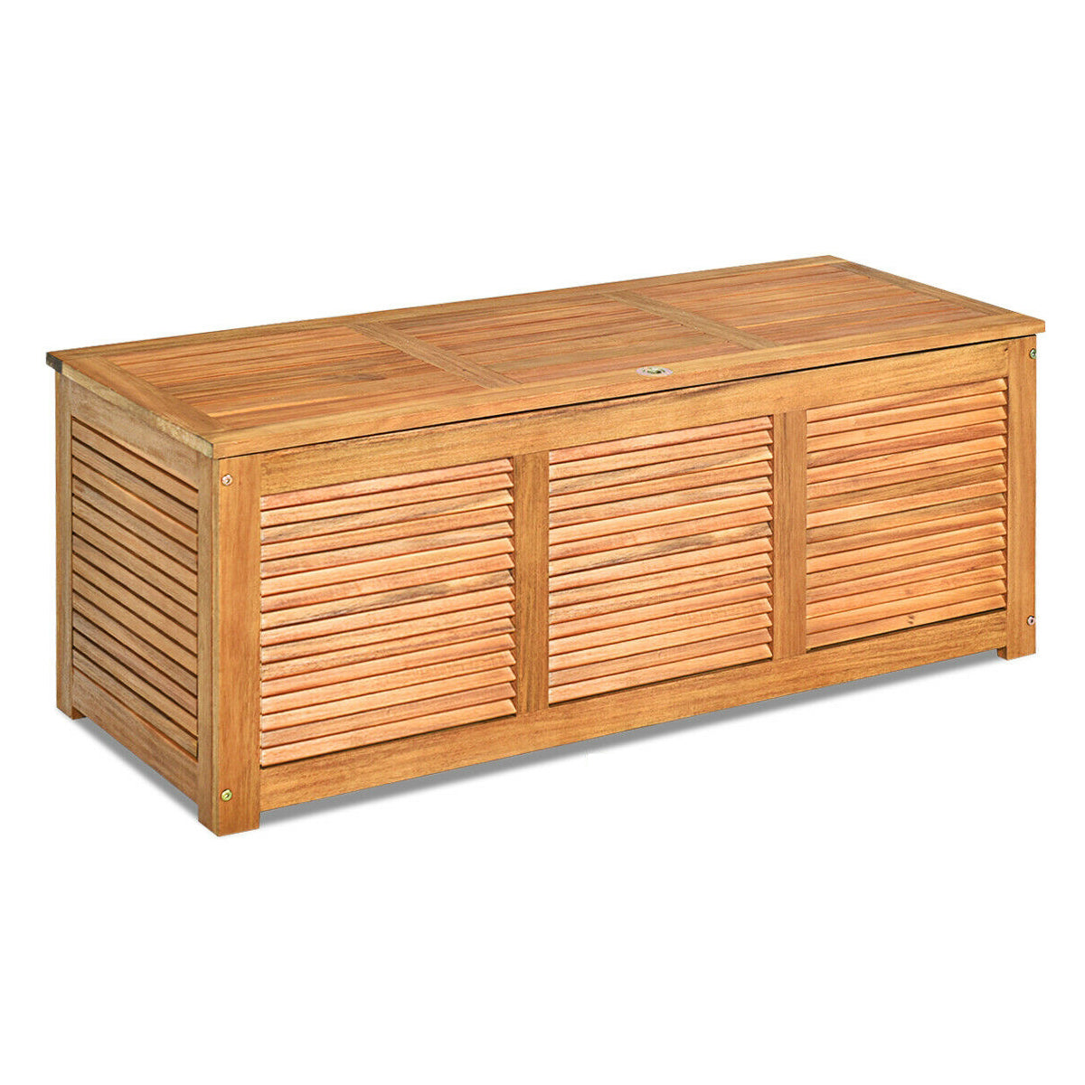 Wood Storage Box with Large Storage Space for Patio & Backyard