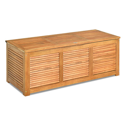 Wood Storage Box with Large Storage Space for Patio & Backyard