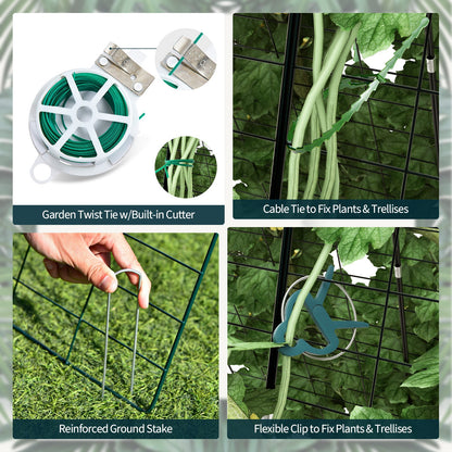 Garden Cucumber Trellis with Twist Tie for Climbing Plants