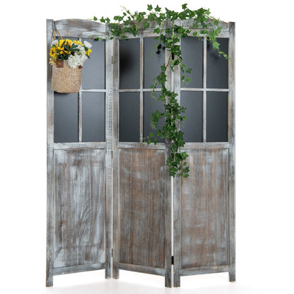 178 cm Vintage Freestanding Wall Divider Room Separator-Rustic Brown