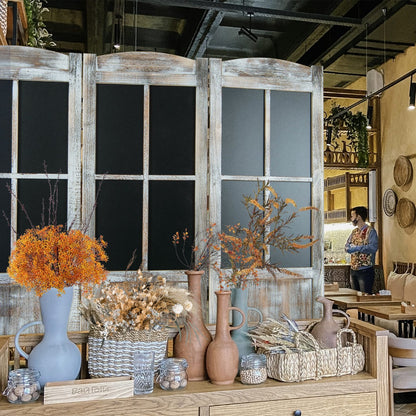 178 cm Vintage Freestanding Wall Divider Room Separator-Rustic Brown