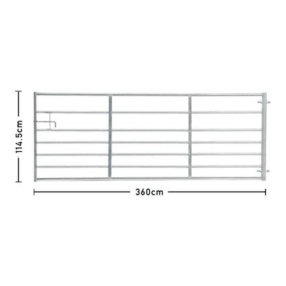4-12FT Durable Galvanized Metal Field Gate