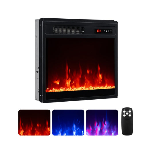 18” Electric Fireplace Insert 750W/1500W Fireplace Heater