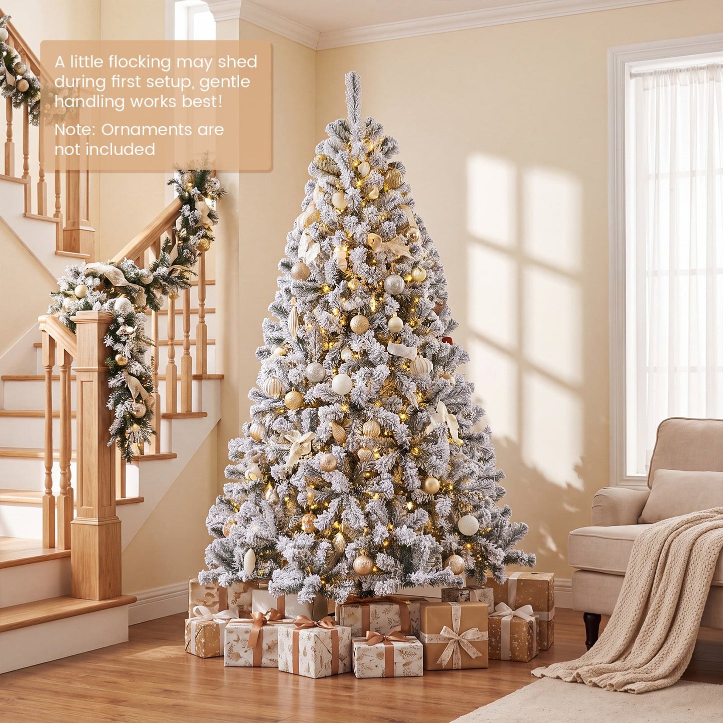 180 cm Smart RGB Pencil Christmas Tree with Remote and 300 Pre-Lit RGB LED Lights-M