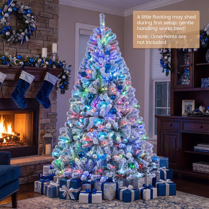 180 cm Smart RGB Pencil Christmas Tree with Remote and 300 Pre-Lit RGB LED Lights-M