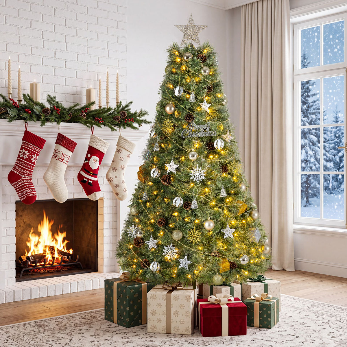 180CM Christmas Tree with Ornaments 360 Lush Branch Tips