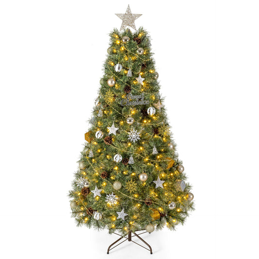 180CM Christmas Tree with Ornaments 360 Lush Branch Tips