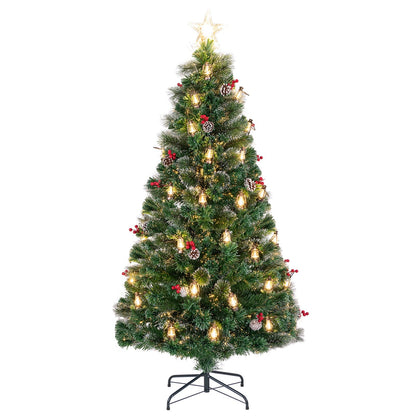150/180CM Artificial Christmas Tree with 8 Lighting Modes and Optical Fibers-180 cm