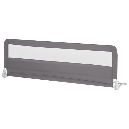 180CM Foldable Baby Bed Rail Guard with Removable Cover and Safety Strap-Grey