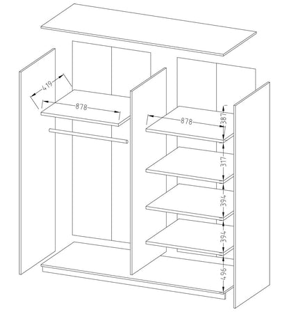 Sliding Door Wardrobe Beta Gloss