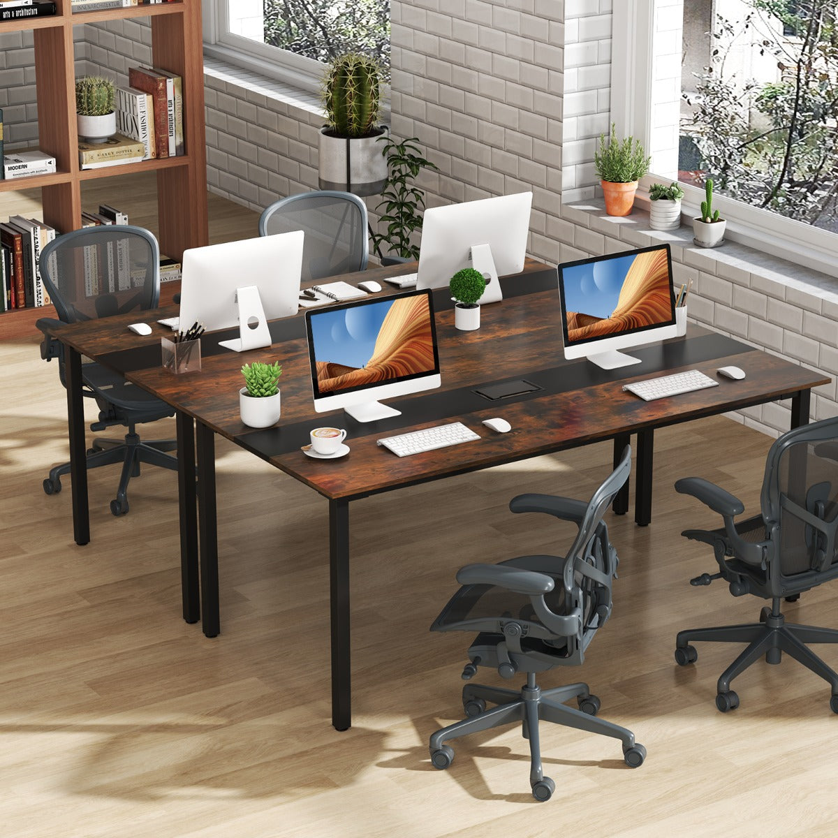 180 CM Conference Room Table with Cable Grommet for Office