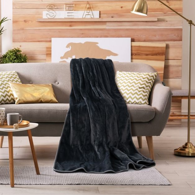 180 x 130 CM Electric Heated Throw Blanket with 10 Heat Settings-Grey