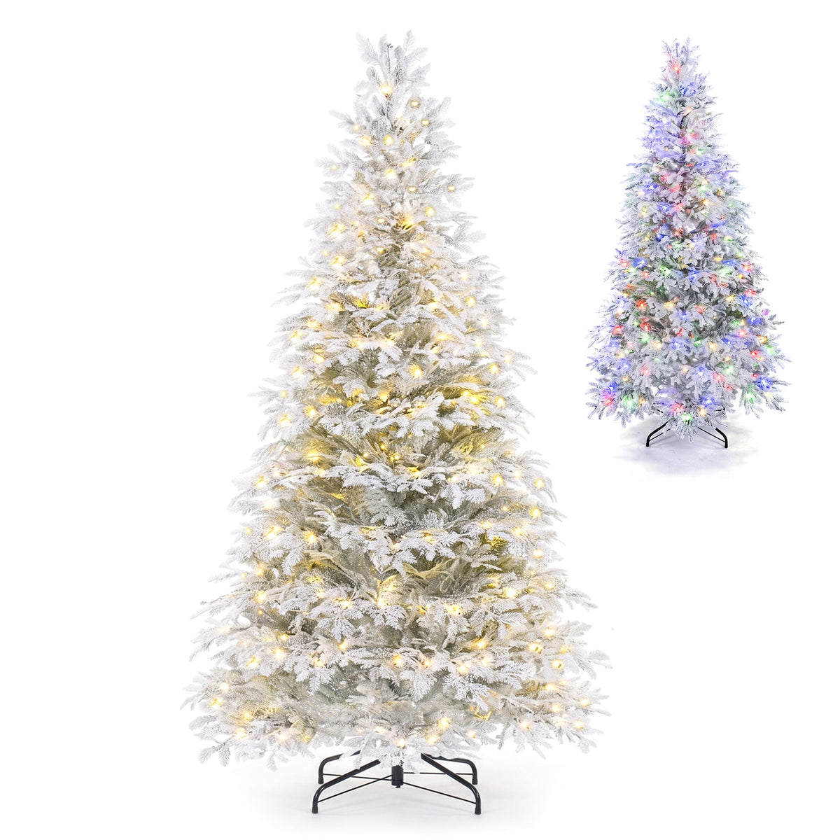 180cm Artificial Cypress Xmas Tree with Full Branch Tips LED Lights and 9 Lighting Modes