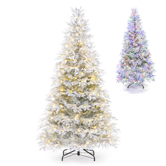 180cm Artificial Cypress Xmas Tree with Full Branch Tips LED Lights and 9 Lighting Modes
