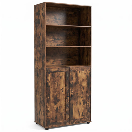 181 CM Tall Bookcase in Coffee