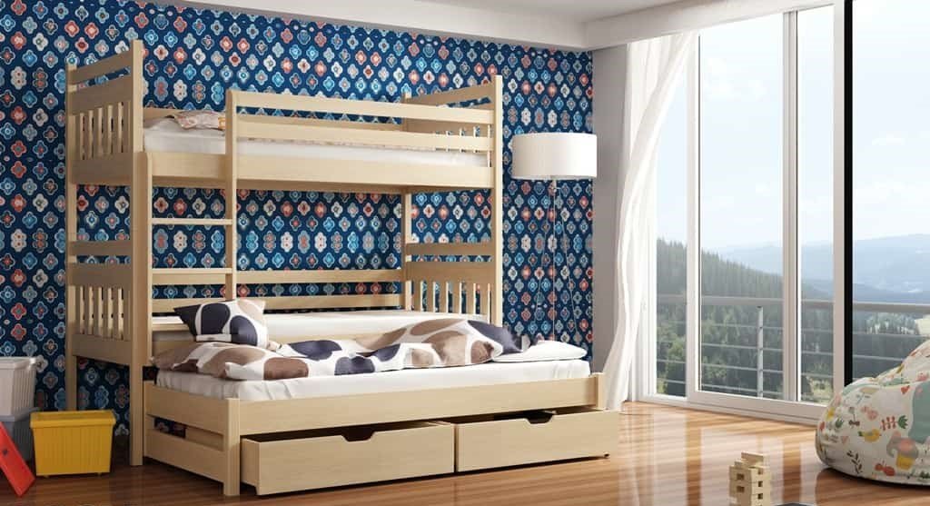 Peterborough Seweryn Bunk Bed with Trundle and Storage