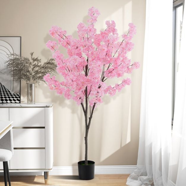 190cm Tall Artificial Cherry Blossom Tree Set of 2