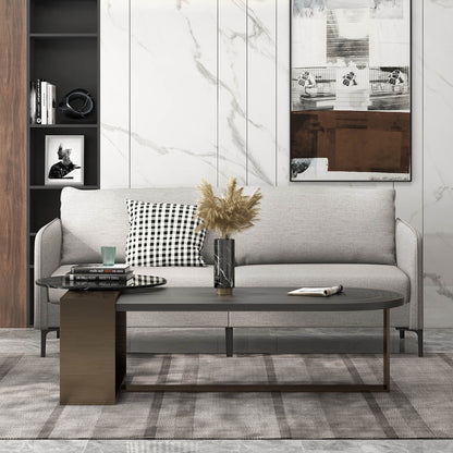 Modern Loveseat 3-Seater Upholstered Sofa with Washable Cushion Covers-Grey