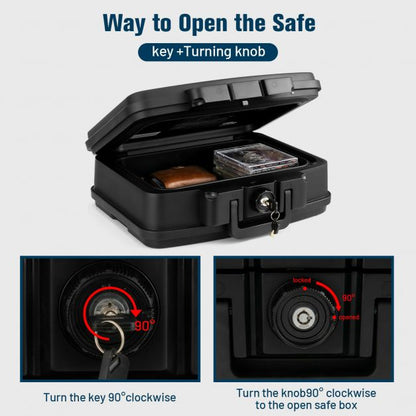 Fire and Water Resistant Portable Lockable Safe Chest
