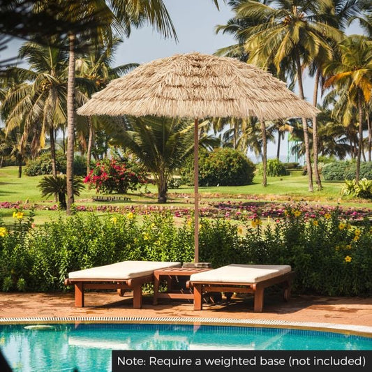 196 cm Hula Thatched Tiki Umbrella with Tilt