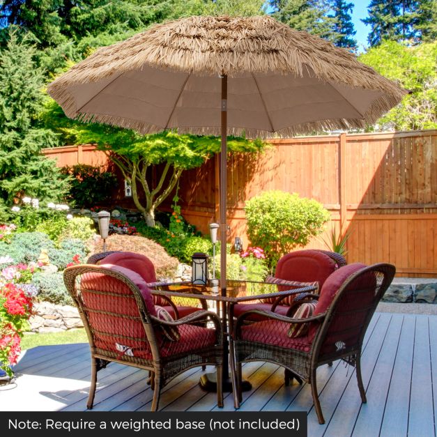196 cm Hula Thatched Tiki Umbrella with Tilt