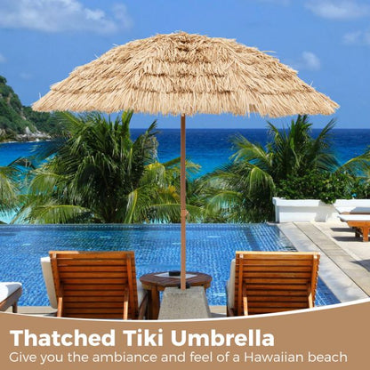 196 cm Hula Thatched Tiki Umbrella with Tilt
