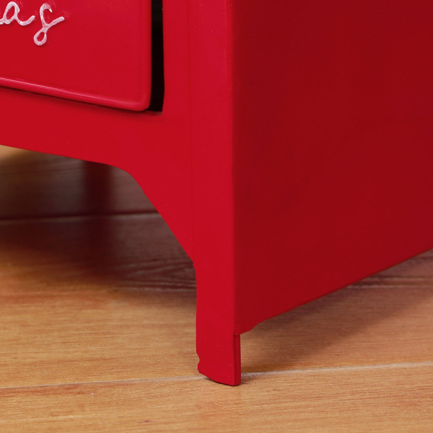HOMCOM Christmas Post Box, Letters for Santa Mailbox, Freestanding or Wall Mounted Postbox, Indoor Christmas Decoration, Red