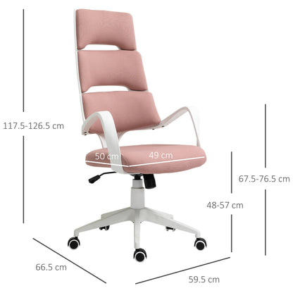 Vinsetto Plastic Ergonomic High Back Office Chair Pink