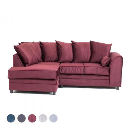 Chicago Velvet Corner Sofa - Heather Rose