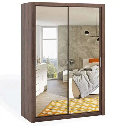 Bonito Sliding Door Wardrobe with Mirror - 150 White