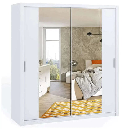 Bonito Sliding Door Wardrobe with Mirror - 200 Gold Oak