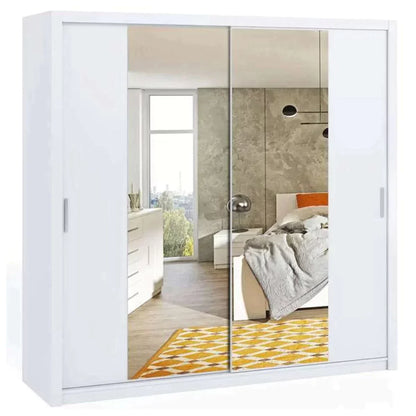 Bonito Sliding Door Wardrobe with Mirror - 220 Oak Monastery