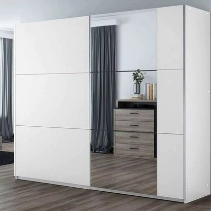 Oldham Sliding Door 250 Wardrobe with Mirror - White