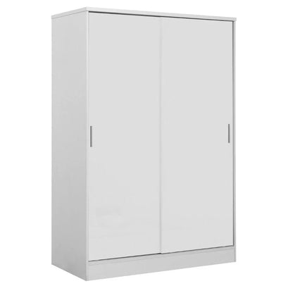 Reflect High Gloss XL 2 Door Sliding Wardrobe - Matt White