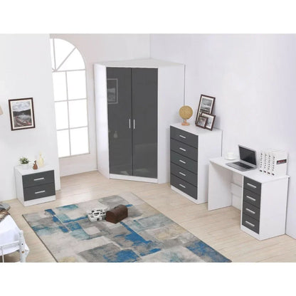 Reflect 2 Door Corner Wardrobe Set - Various Colours