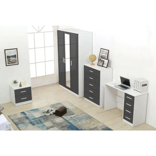 Reflect 3 Door Mirror Wardrobe Set - Various Colours