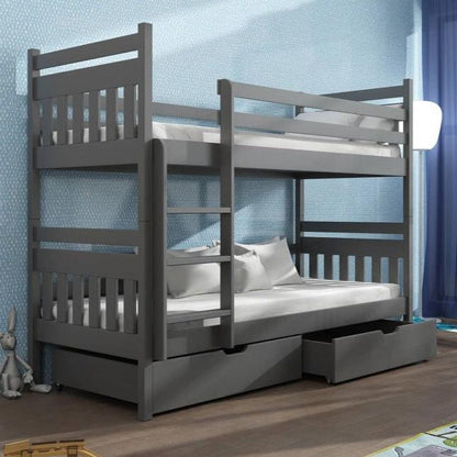 Loughton Wooden Bunk Bed Adas with Storage
