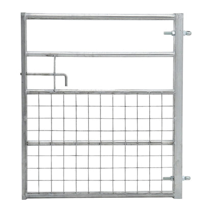 Durable Half Mesh Galvanized Metal Field Gate