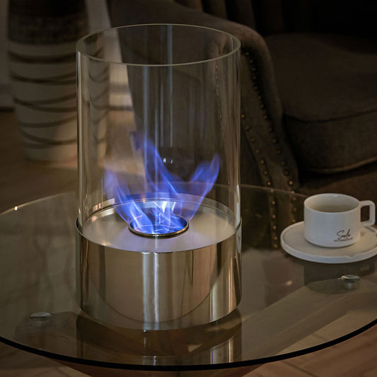 Round Ventless Bio-Ethanol Tabletop Fireplace