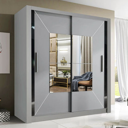 Massapequa Sliding Wardrobe - Grey