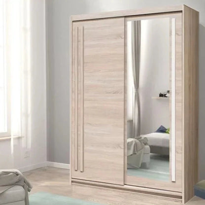 React Sliding Door Wardrobe 150cm - Oak Sonoma