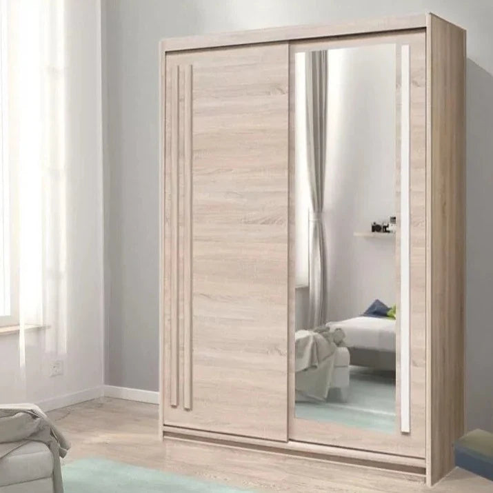 React Sliding Door Wardrobe 175cm - Oak Sonoma