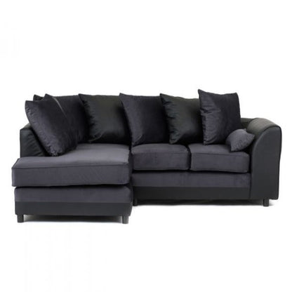 Dylan Velvet Corner Sofa - Dual Toned