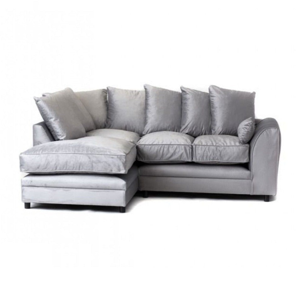 Chicago Velvet Corner Sofa - Heather Rose