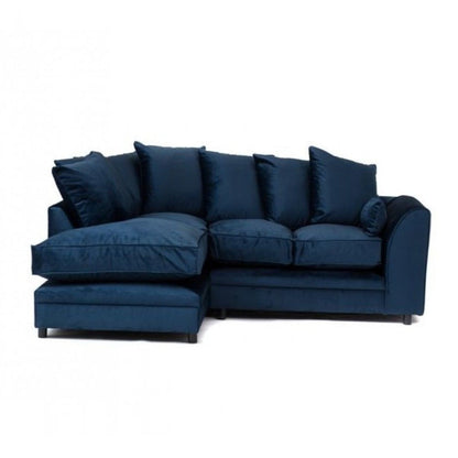 Chicago Velvet Corner Sofa - Dark Grey