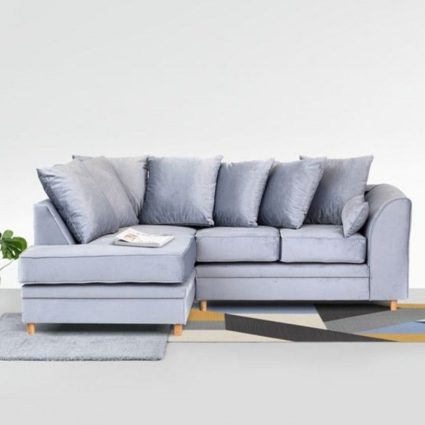 Chicago Velvet Corner Sofa - Heather Rose