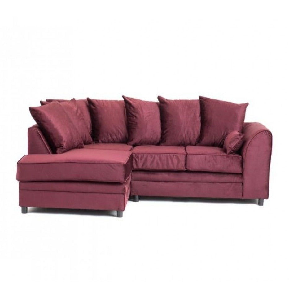 Chicago Velvet Corner Sofa - Heather Rose