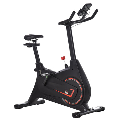 HOMCOM Adjustable Indoor Magnetic Exercise Bike Cardio Workout Bike Trainer