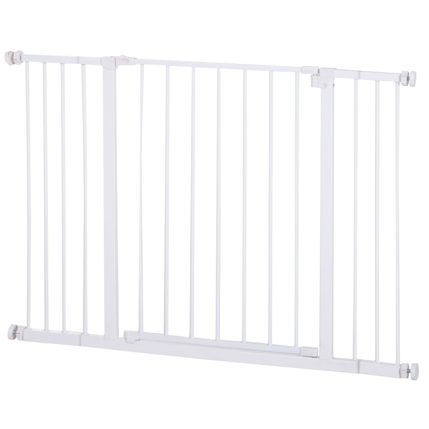 PawHut Pressure Fitted Pet Dog Baby Safety Gate Metal Fence Extending 72-107cm Wide