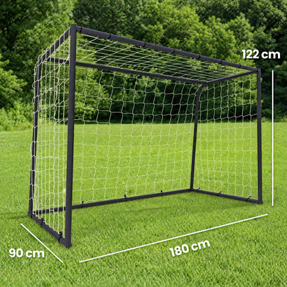 SPORTNOW Football Goal, 6 x 4ft Football Net with Ground Stakes and Metal Frame, Training Equipment for Indoor Outdoor Play